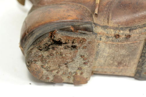 WW2 Japanese Army Lace-Up Leather Boots Military Equipment 10.3 Mon - Picture 23 of 24