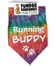 NEW Dog Bandana Running Buddy Tie Dye FunDog Bandanas Triangle fabric collar