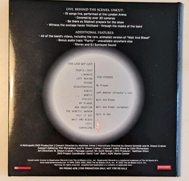 Slipknot Disasterpieces Promo DVD, signiert von Corey Taylor, Autogramm - Bild 3 von 3