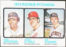 1973 Topps Baseball 1973 Rookie Pitchers (Jesse Jefferson / Dennis O'Toole /  EX
