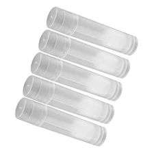 Lot 100PCS 5ml Clear Black White Empty Lipstick Lip Balm Container Tube