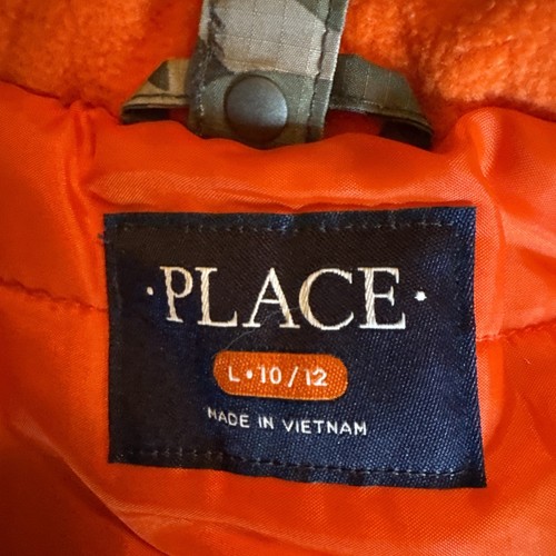 Children’s Place Camo Jacket Fleece Lined Boys Large 10-12 VG Condition - H2 - Picture 3 of 5