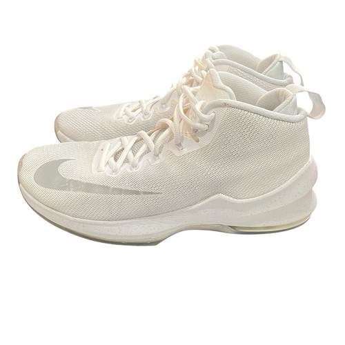 Scarpe da basket Nike da uomo bianche Air Max Infuriate Mid AA4439-100 taglia US 12 - Foto 2 di 13