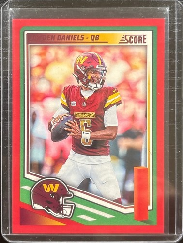 🏈2025 Panini Score Football Jayden Daniels #195 "Red" Parallel🔥HOT🔥