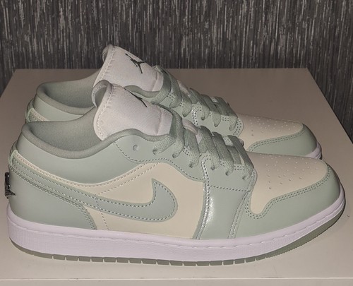 Nike Jordan 1 Low UK 7 Damen-Turnschuhe Sail Foam Metalic Silver HF4078-100 neu im Karton - Bild 3 von 12