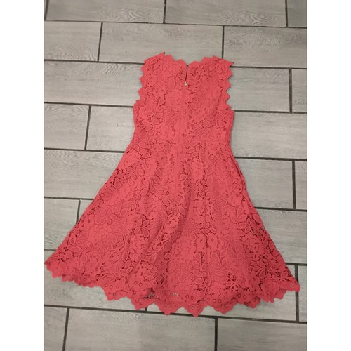 Kate Spade New York Red Lace Scalloped Neck Sleeveless Fit Flare Dress Size 8 - Picture 8 of 9