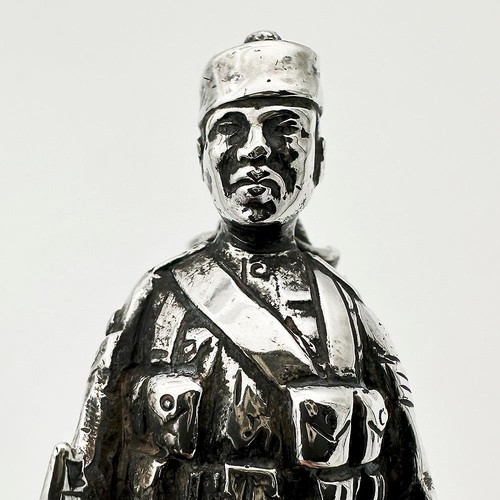 GURKHA FIGURINE STERLING SILVER GEORGE V LONDON 1927 GOLDSMITHS & SILVERSMITHS - Picture 7 of 13