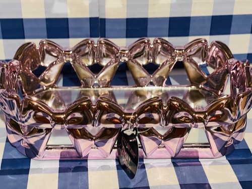 TODO NUEVO Metálico Rosa ARCOS Trío Espejo Accesorios Bandeja Baño y Cuerpo Funciona - Imagen 7 de 7