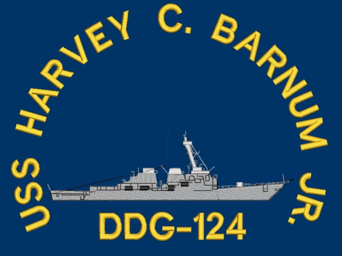 USS HARVEY C BARNUM JR DDG-124 Soft Shell Jacket. New. U.S. Navy
