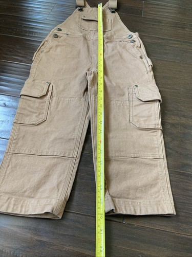 Duluth Trading Overalls Youth Size 4T Kids Brown Canvas Heirloom Gardening Bib - Picture 8 of 13