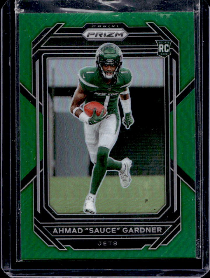 2022 Panini Prizm Ahmad "Sauce" Gardner RC Green Rookie #341 Jets