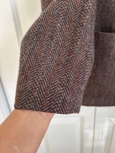 ADOLFO ROYALTY COLLECTION 100% PURE WOOL SIZE 40R TWEED SPORT COAT FULL LINED - Picture 6 of 14