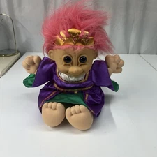Vintage Russ Troll Kidz Guinevere Troll Doll Princess - Purple Dress-Pink Hair