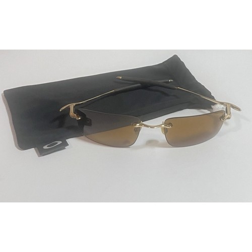 Original Vintage OAKLEY WHY 8 Gold & Bronze Metall randlos Herren 75-557 Sonnenbrille - Bild 3 von 23