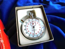 Vtg Swiss Made Majestime 1/10 Contador Compteur Stoppuhr Stop Watch in Orig. Box