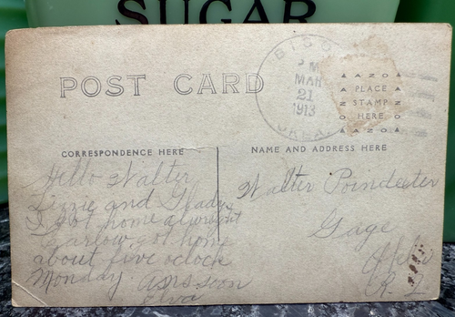 Antique RPPC Postcard Photo Working Men Bison Gage Oklahoma 1910s - Picture 4 of 4