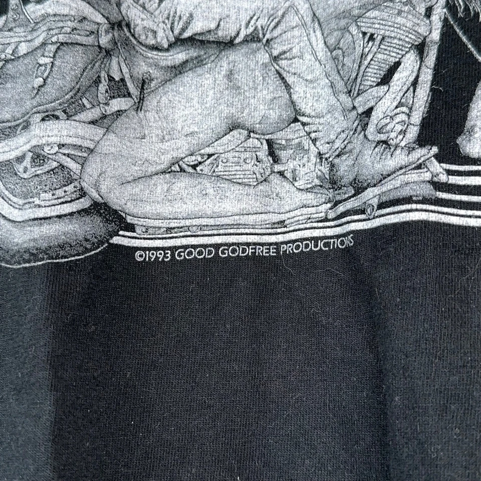 Camiseta sin mangas Fine Art Of Riding para mujer L vintage años 90 arte erótico motocicleta Foto 4 de 4