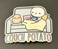 NEW The Coffee Monsterz Co. Couch Potato Emoti Sticker TCMC
