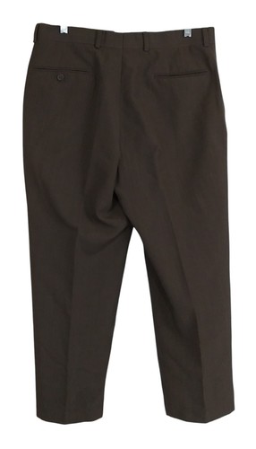 Stafford Essentials Two Piece Olive Green Crosshatch Suit 40S Short Pants 33X26 - Picture 10 of 16