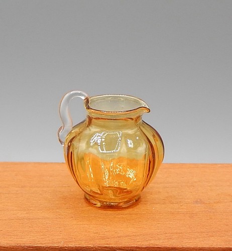 IGMA Francis Whittemore Yellow Glass Water Pitcher Dollhouse Miniature 1:12 - Picture 2 of 12