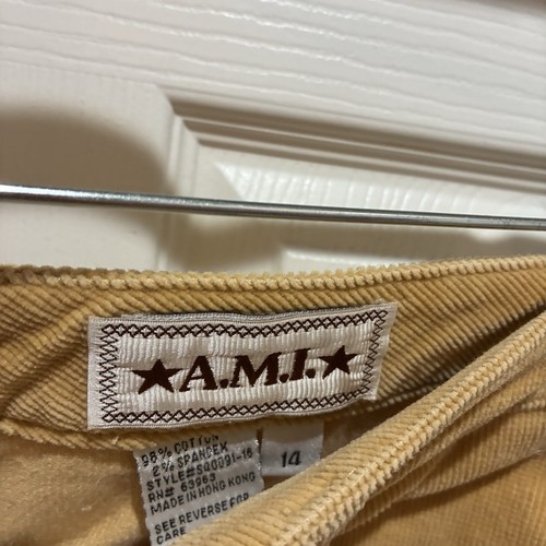A.M.I. Women’s Vintage Corduroy Straight Leg Golden Pants Size 14 - Picture 4 of 7