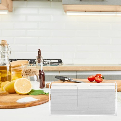 Acrylic Paper Towel Dispenser Countertop Napkin Holder Multifold C-Fold Clear - Picture 5 of 9
