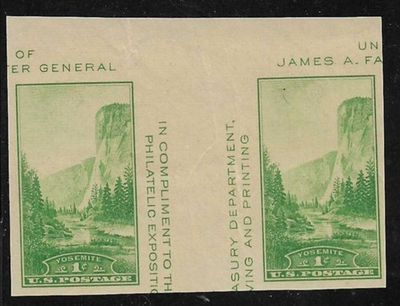 #ad US Stamp Scott #769a National Parks Farley Gutter Pair MNH Farley $6.00