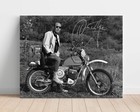 History Autograph Print Unframed - Hunter S. Thompson - Motorcycle Portrait
