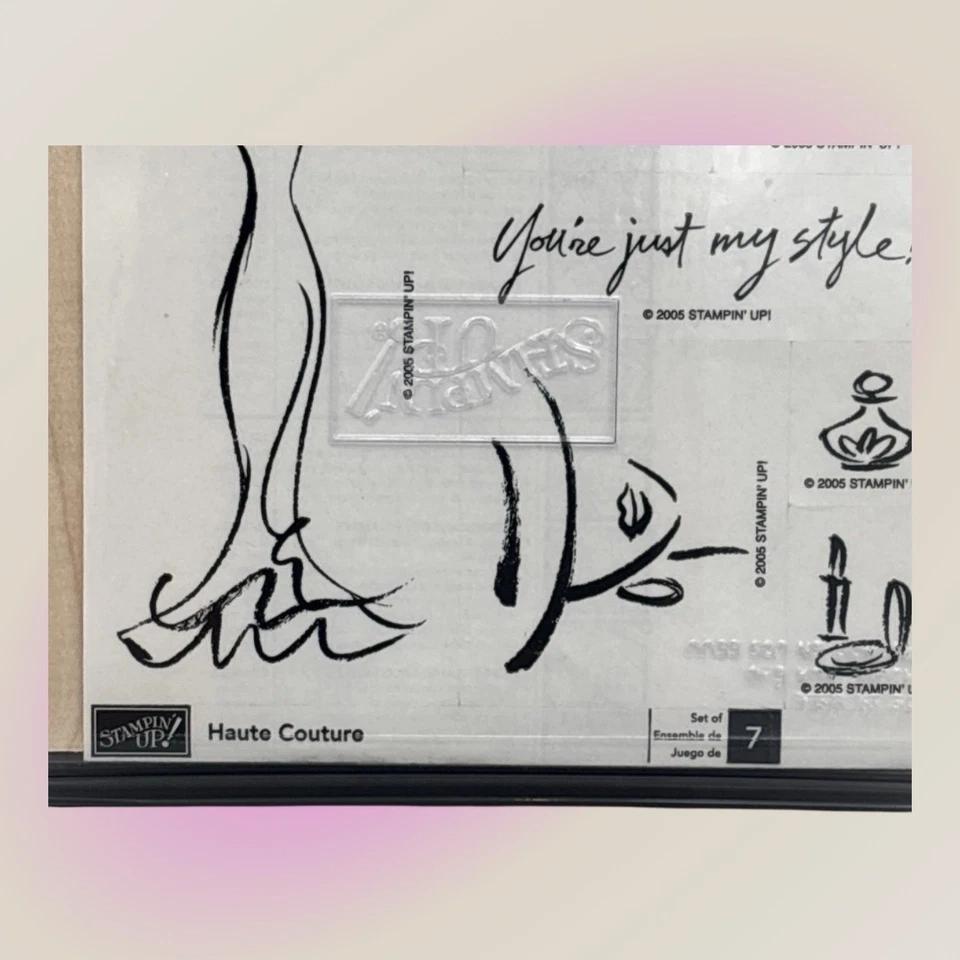 Incrível, novo e desmontado… Stampin' Up! Conjunto de alta costura, aposentado de 2005 - Imagem 2 de 3