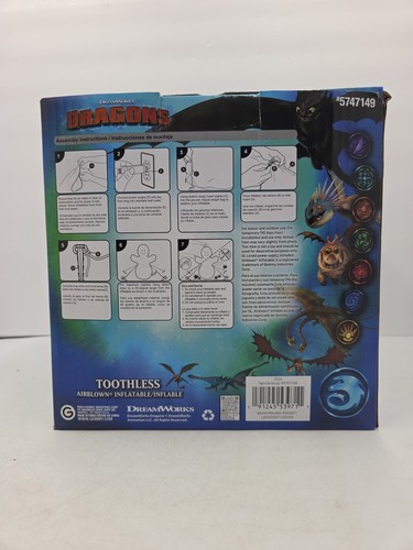 Dreamworks TOOTHLESS How To Train Your Dragon Halloween 7.5’ Airblown Inflatable - Picture 5 of 13