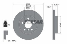 2x Bremsscheibe PRO TEXTAR 92279203 für BMW MINI F56 CLUBMAN F45 F55 2er Active