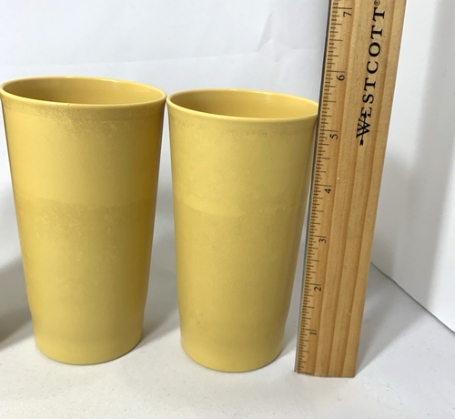 Juego de 3 vasos Tupperware cosecha oro vintage #873-26 manchados - Imagen 3 de 7