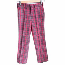 Vintage Rifle co kids red plaid tartan pants preppy Christmas Ivy League holiday