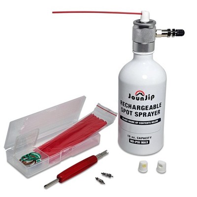 JOUNJIP Refillable Non Aerosol Compressed-Air Spray Bottle- Pressurized Red 