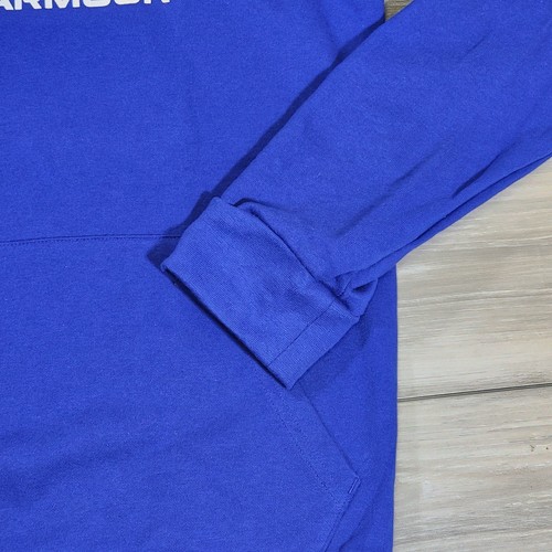 Under Armour Pullover Hoodie Boys YXL Royal Rival Fleece New - Picture 3 of 9