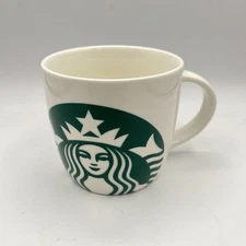 Starbucks 2017 Classic White Green Mermaid Logo Coffee Mug 14 Fl Oz