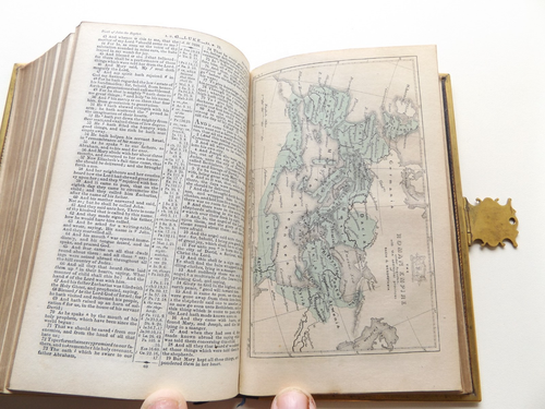 c1850 The ENGLISH VERSION of the POLYGLOTT BIBLE Fine Leather Binding CLASP Maps - Picture 15 of 20