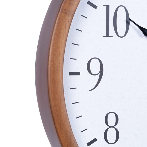 404-50447-INT 12.8" Atomic Walnut Analog Wall Clock - Picture 2 of 6