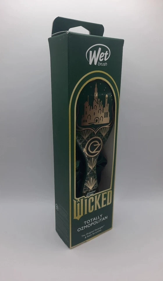 Wet Brush WICKED "Totally Ozmopolitan" Green Detangler Brush and Satin Scrunchie - Image 2 of 4