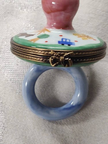 1990er NEW ROCHARD Schnuller mit einzigartigem Design Limoges Box aus Frankreich - Bild 7 von 8