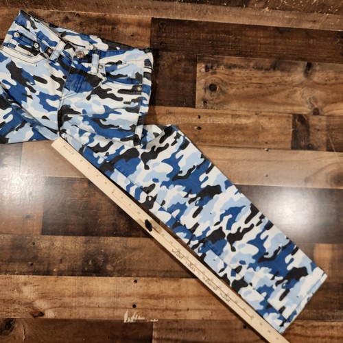 True Religion Pants Girls 14 Blue Camo Overdye Camouflage - Picture 14 of 18
