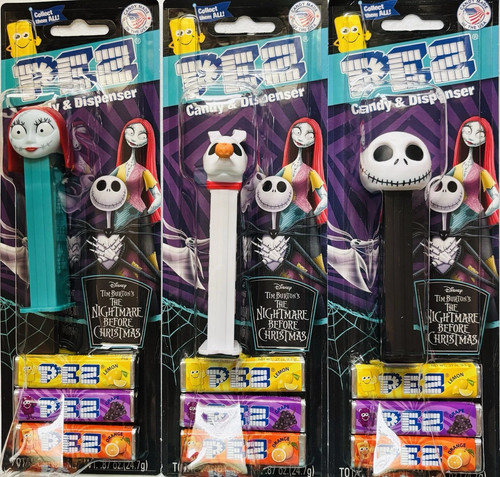 Pez The Nightmare Before Christmas Set Jack Sally Zero Halloween NBC - Picture 2 of 2