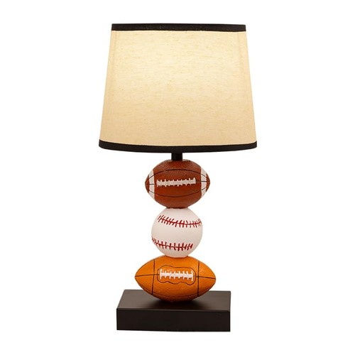 Kids Table Lamp, 14 Inch Football, Basketball & Baseball Design with Cute Lam... - Picture 1 of 6