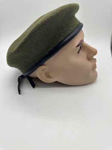 Israelische Armee IDF grünes Barett - 100% Wolle Militärmütze mit Lederbesatz - Bild 4 von 8