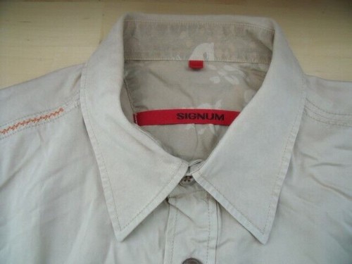 EH430 SIGNUM Rouge Chemise M Hellbeige-Creme-Ton Unicolore Très Bien - Photo 1/1