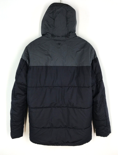 Men's Barbour Cromer Jacket Fibre Down Hooded Black Wax Elements Jacket Size M - Picture 6 of 24