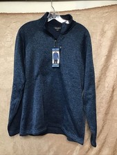 Navy blue Eddie Bauer radiator sweater fleece quarter zip up