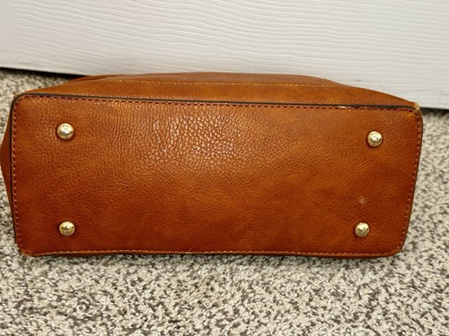 Damenhandtasche Gussaci braun italienisches Leder Doppelgriff - Bild 6 von 9