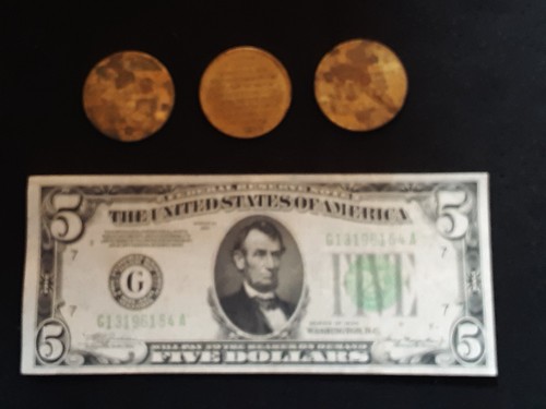 PRESIDENT WASHINGTON(2) & LINCON(1) 1.25" MEDALS, 3 TOTAL MEDALS ATL-0825*08995 - Picture 9 of 9