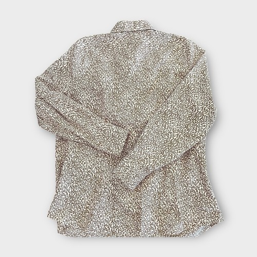 Lands' End Damen 16W Plus braun Leopardenmuster bügelfrei Supima Button Down Hemd - Bild 3 von 6
